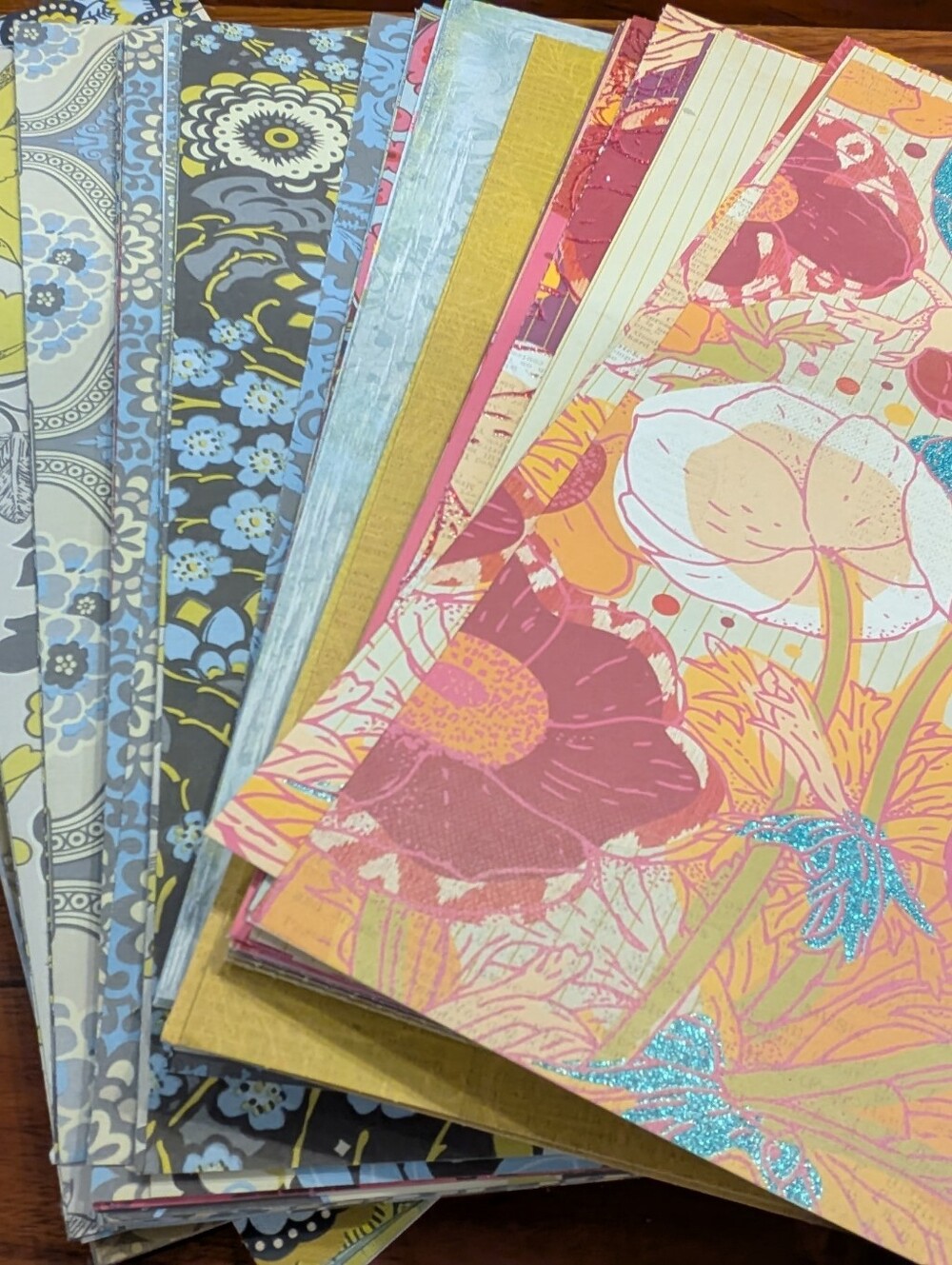 Floral/Botanical Scrapbook Papers 6x12" Cardstock Double & Single Sided 90 Pcs